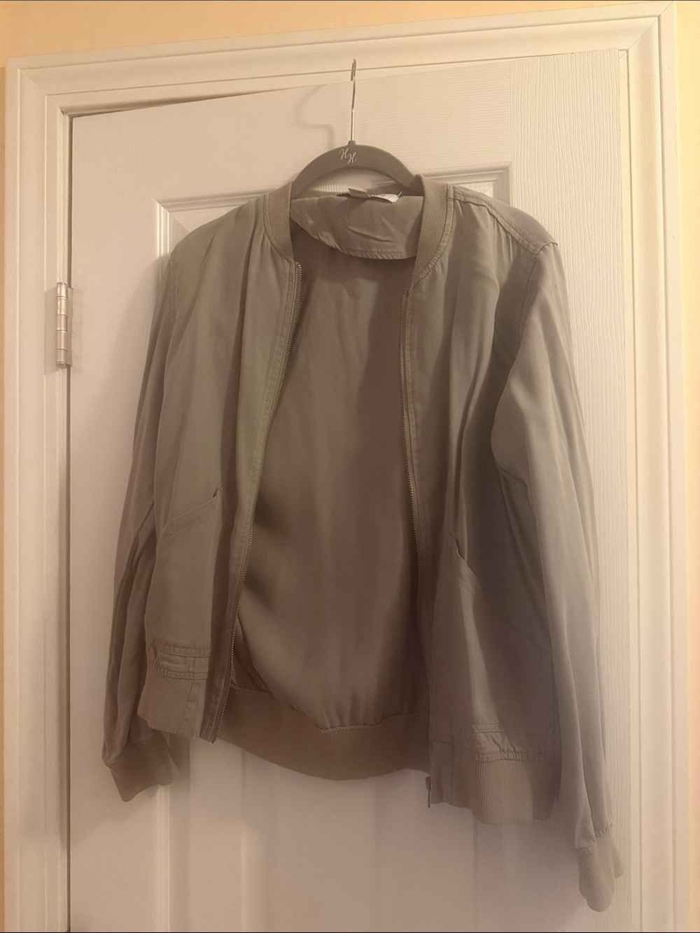 Kenneth Cole Reaction Light Olive Bomber Jacket